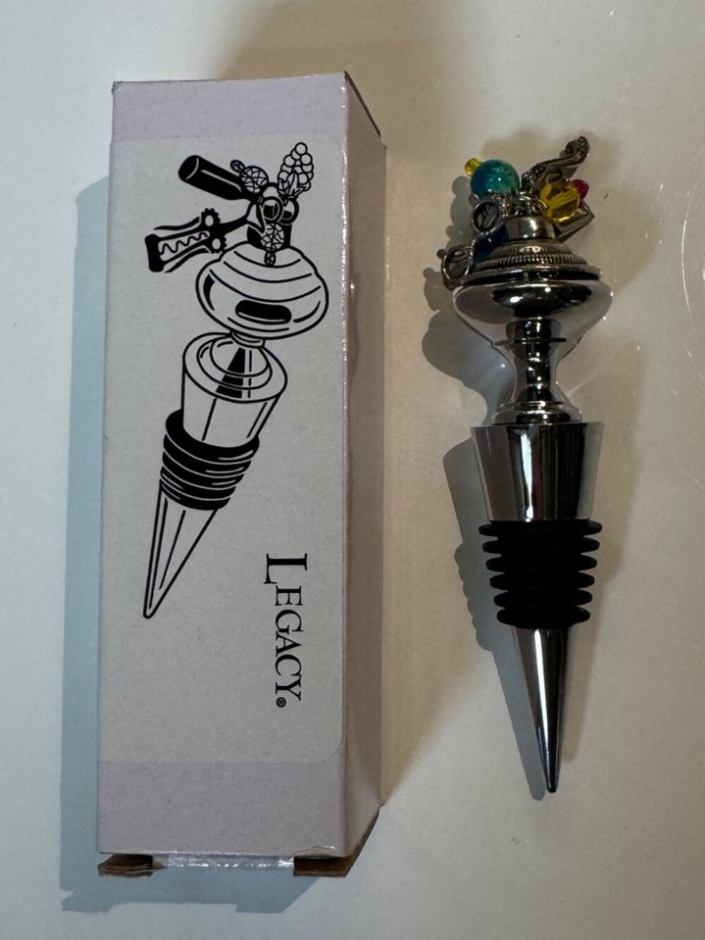 Legacy Wine Bottle Stopper - Entitled "Born to Shop"